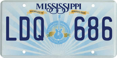 MS license plate LDQ686