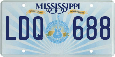 MS license plate LDQ688