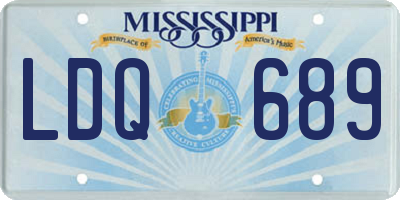 MS license plate LDQ689