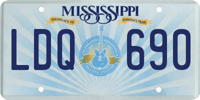 MS license plate LDQ690