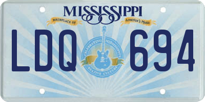 MS license plate LDQ694