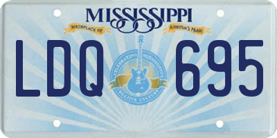 MS license plate LDQ695