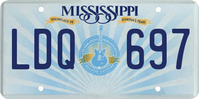 MS license plate LDQ697