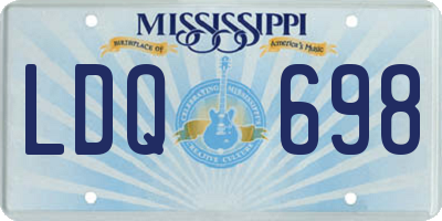 MS license plate LDQ698