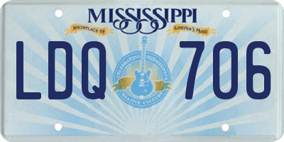 MS license plate LDQ706