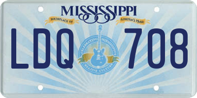 MS license plate LDQ708