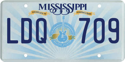 MS license plate LDQ709