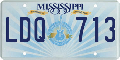 MS license plate LDQ713