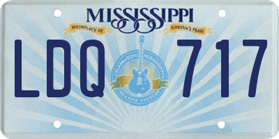 MS license plate LDQ717