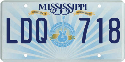 MS license plate LDQ718