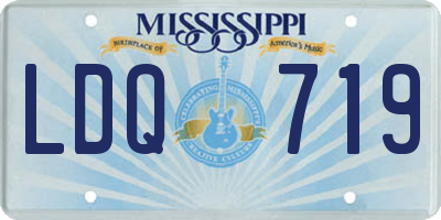 MS license plate LDQ719