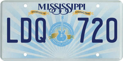 MS license plate LDQ720