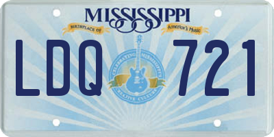 MS license plate LDQ721