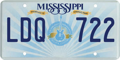 MS license plate LDQ722