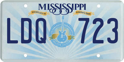 MS license plate LDQ723