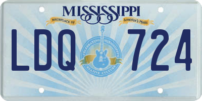 MS license plate LDQ724