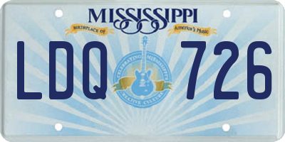 MS license plate LDQ726