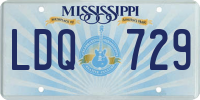 MS license plate LDQ729