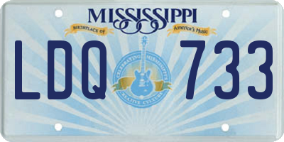 MS license plate LDQ733