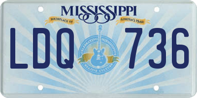 MS license plate LDQ736