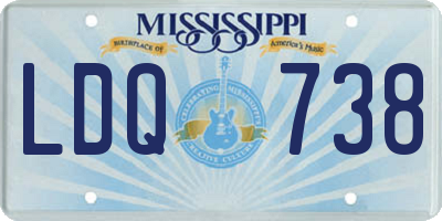 MS license plate LDQ738
