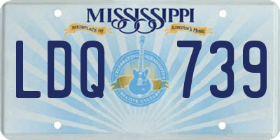 MS license plate LDQ739