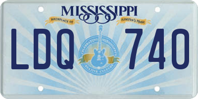 MS license plate LDQ740