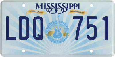 MS license plate LDQ751