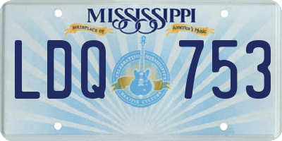 MS license plate LDQ753