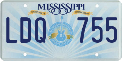 MS license plate LDQ755