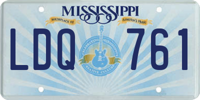 MS license plate LDQ761