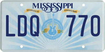 MS license plate LDQ770