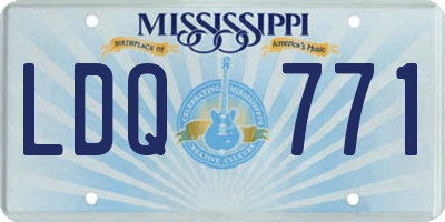 MS license plate LDQ771