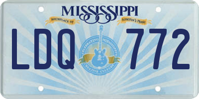 MS license plate LDQ772