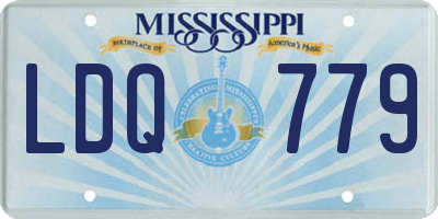 MS license plate LDQ779