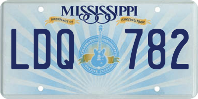 MS license plate LDQ782
