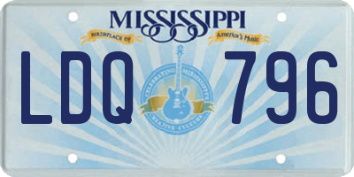 MS license plate LDQ796