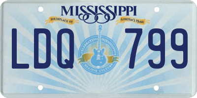MS license plate LDQ799