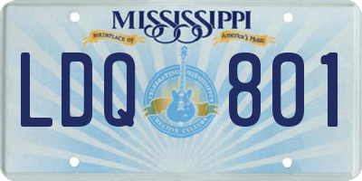 MS license plate LDQ801