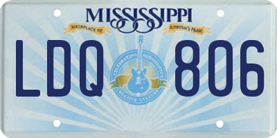 MS license plate LDQ806