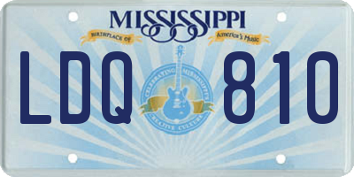 MS license plate LDQ810