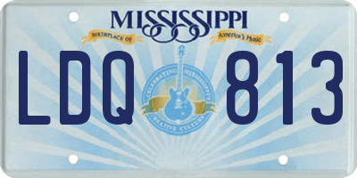 MS license plate LDQ813