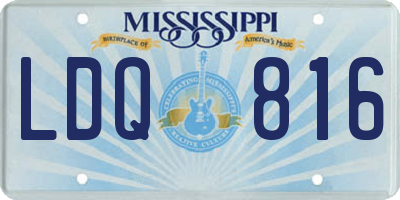 MS license plate LDQ816