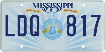 MS license plate LDQ817