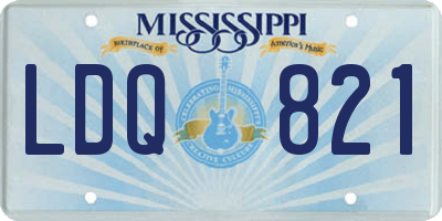MS license plate LDQ821