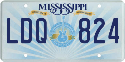 MS license plate LDQ824
