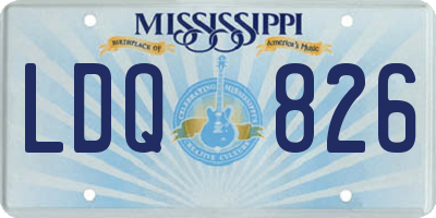 MS license plate LDQ826