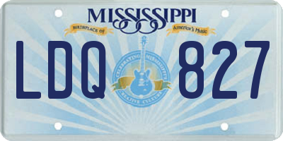 MS license plate LDQ827
