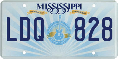 MS license plate LDQ828