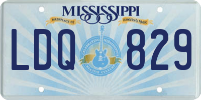 MS license plate LDQ829